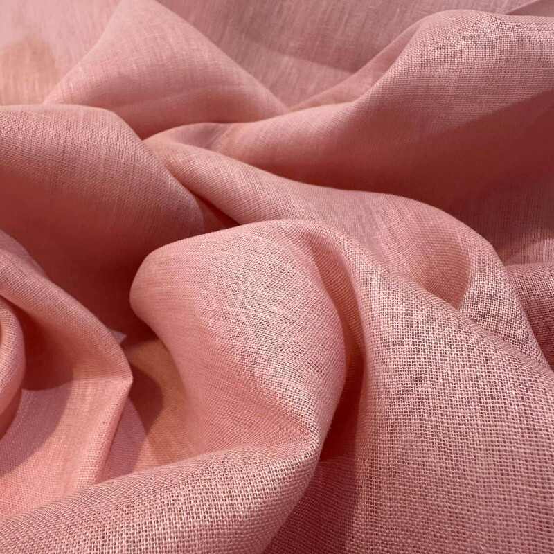 Último Corte - 2,35m - Linho Puro - Rosa Chá 